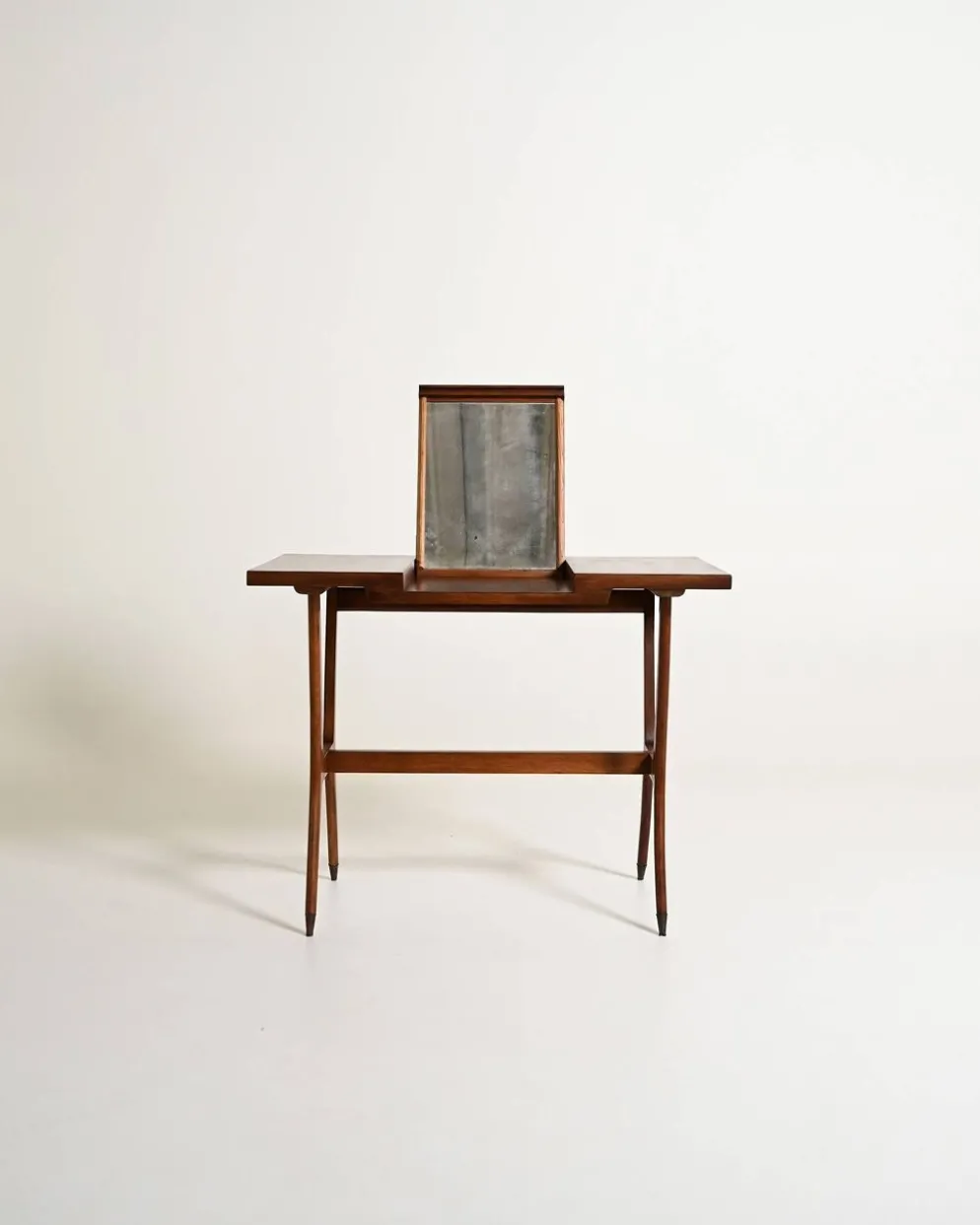 Coiffeuse scandinave en teck avec miroir, années 1960