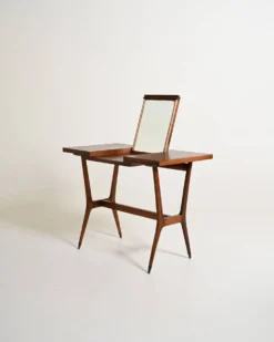Coiffeuse scandinave en teck avec miroir, années 1960