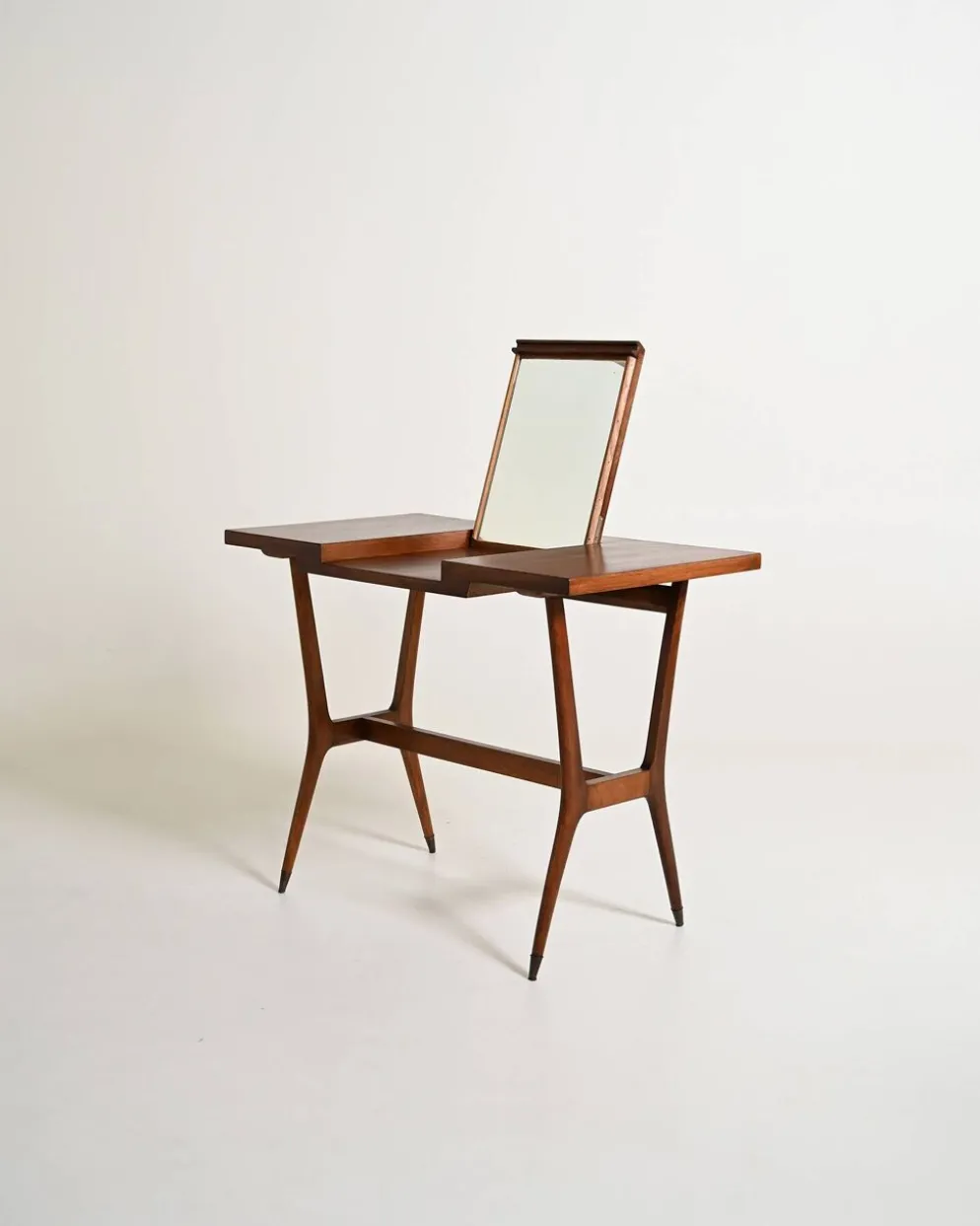 Coiffeuse scandinave en teck avec miroir, années 1960