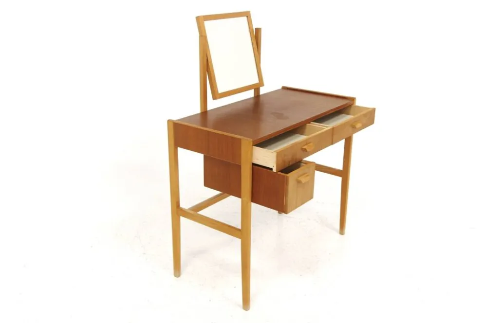 Coiffeuse scandinave en teck et en chêne, Suède, 1960