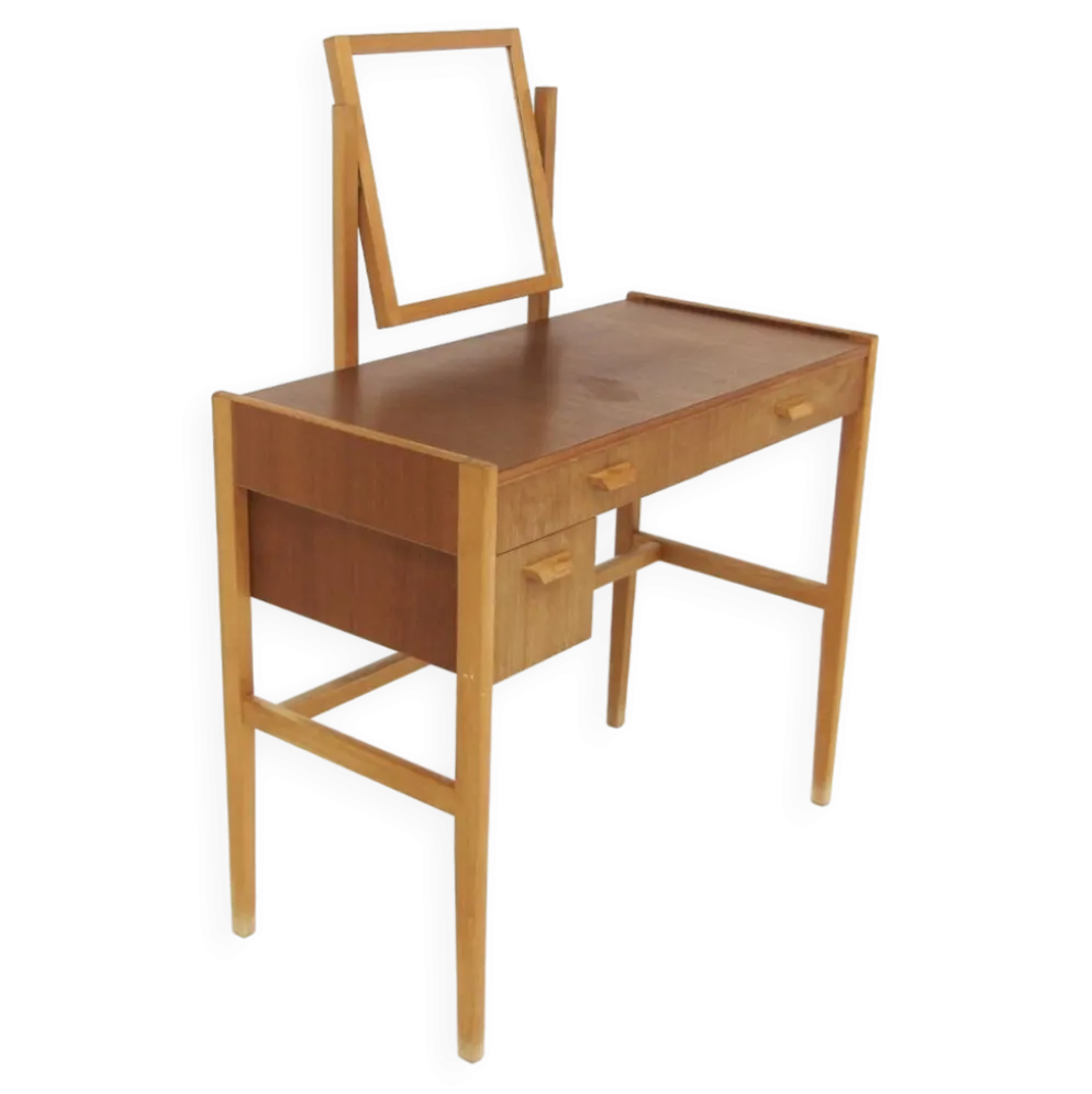 Coiffeuse scandinave en teck et en chêne, Suède, 1960