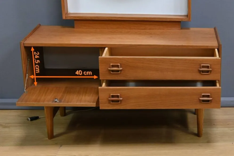 Coiffeuse Scandinave en Teck – 1960
