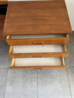 Coiffeuse scandinave vintage en teck, années 60