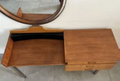 Coiffeuse scandinave vintage en teck, années 60