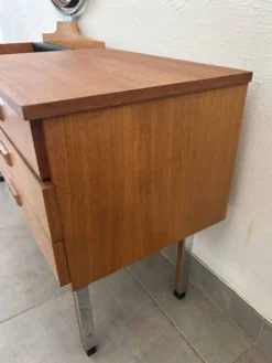 Coiffeuse scandinave vintage en teck, années 60