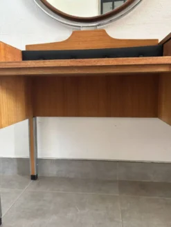 Coiffeuse scandinave vintage en teck, années 60