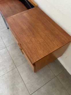 Coiffeuse scandinave vintage en teck, années 60