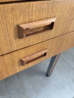 Coiffeuse scandinave vintage en teck, années 60