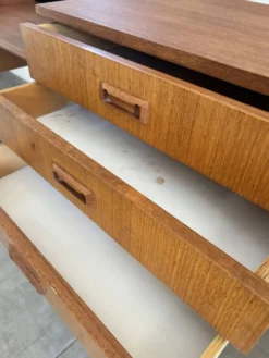 Coiffeuse scandinave vintage en teck, années 60