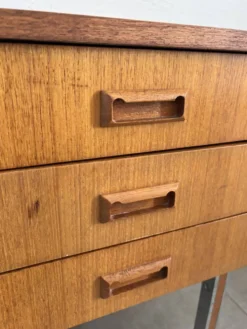 Coiffeuse scandinave vintage en teck, années 60