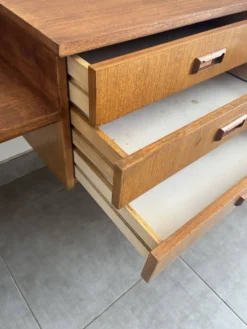 Coiffeuse scandinave vintage en teck, années 60