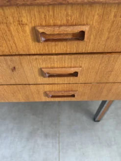 Coiffeuse scandinave vintage en teck, années 60