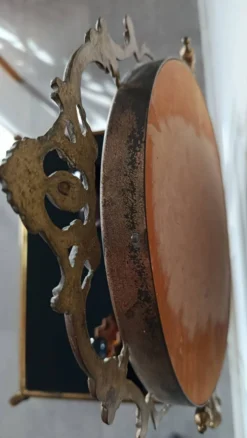 Coiffeuse style Louis XVI laiton et verre trempé
