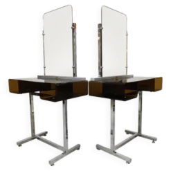 Coiffeuses vintage, tables de toilette « style Space Age »