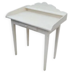 Coiffeuse table de toilette ancienne en bois, un tiroir