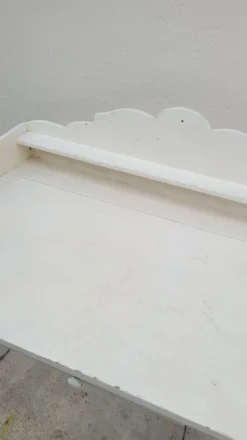 Coiffeuse table de toilette ancienne en bois, un tiroir