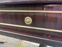 Coiffeuse triptyque vintage 1960s en acajou– signée G. Blouin Nantes