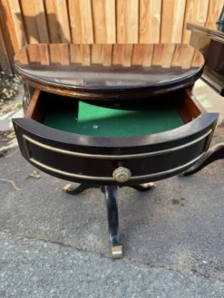 Coiffeuse triptyque vintage 1960s en acajou– signée G. Blouin Nantes