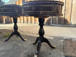 Coiffeuse triptyque vintage 1960s en acajou– signée G. Blouin Nantes