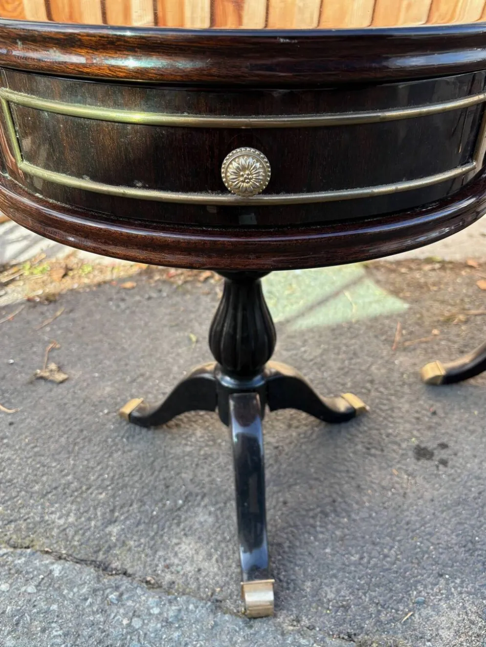 Coiffeuse triptyque vintage 1960s en acajou– signée G. Blouin Nantes