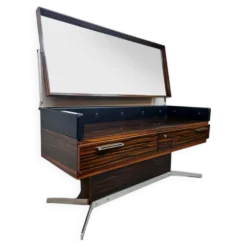 Coiffeuse vanité du milieu du siècle table de maquillage vintage design années 1970