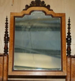Coiffeuse Victorienne en Amboyna et Ébène Restaurée