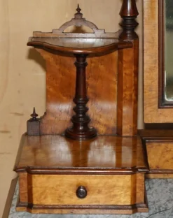 Coiffeuse Victorienne en Amboyna et Ébène Restaurée