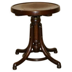 Coiffeuse victorien Thonet en bois courbé avec tabouret réglable