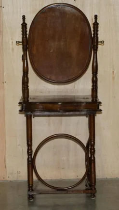 Coiffeuse victorien Thonet en bois courbé avec tabouret réglable