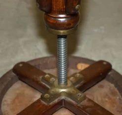 Coiffeuse victorien Thonet en bois courbé avec tabouret réglable