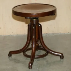 Coiffeuse victorien Thonet en bois courbé avec tabouret réglable