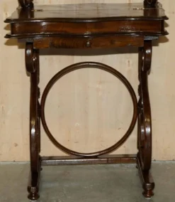 Coiffeuse victorien Thonet en bois courbé avec tabouret réglable