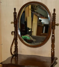 Coiffeuse victorien Thonet en bois courbé avec tabouret réglable