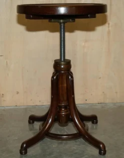 Coiffeuse victorien Thonet en bois courbé avec tabouret réglable