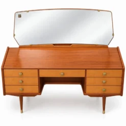 Coiffeuse vintage avec miroir, années 50-60