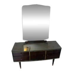 Coiffeuse vintage avec miroir, années 50-60