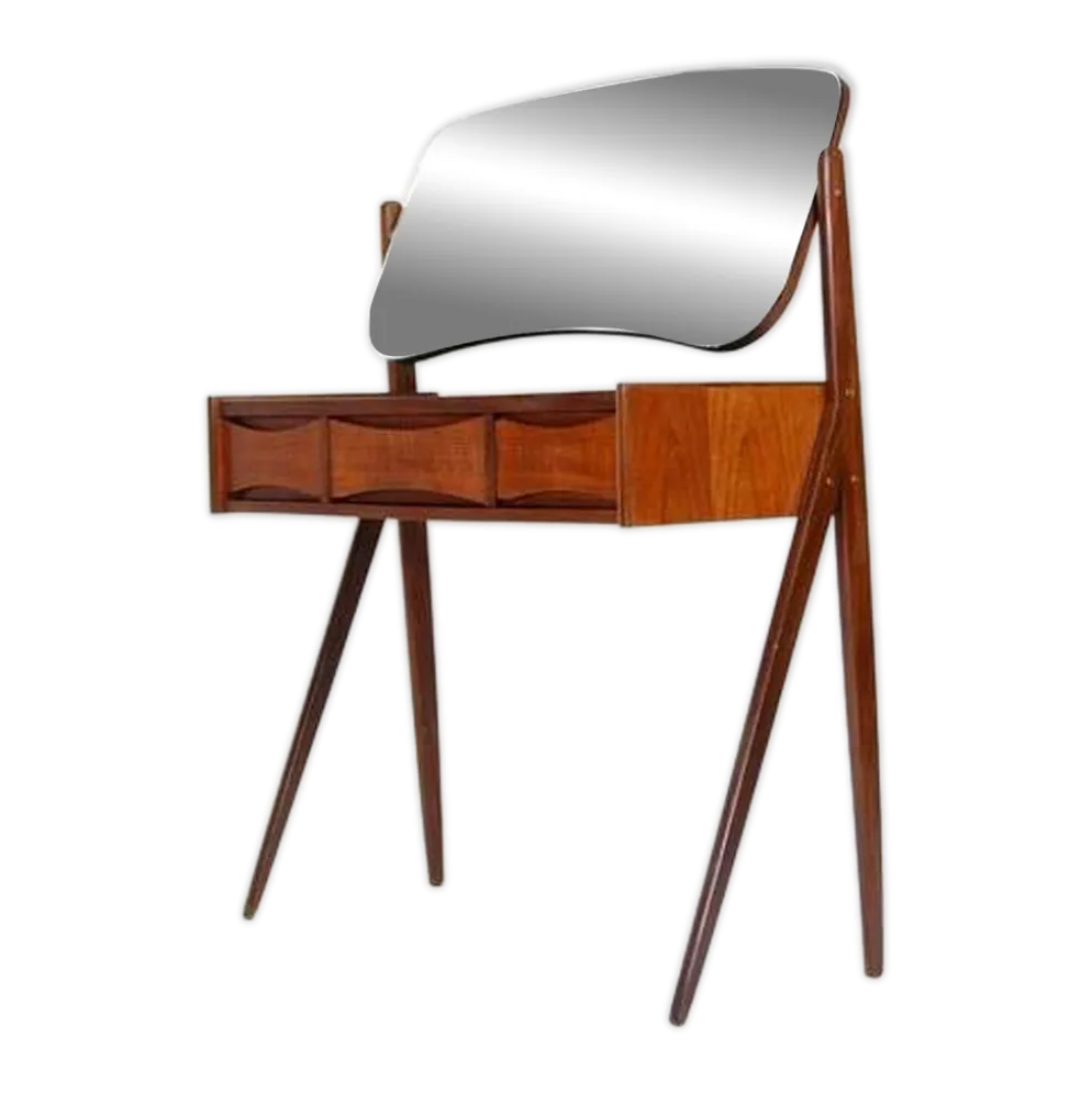 Coiffeuse vintage danoise Arne Vodder en teck MCM des années 60-70