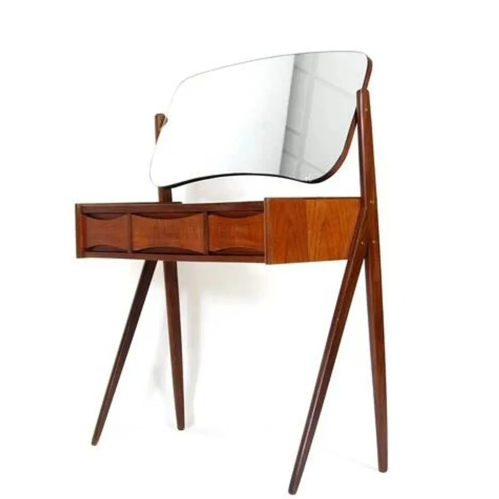Coiffeuse vintage danoise Arne Vodder en teck MCM des années 60-70