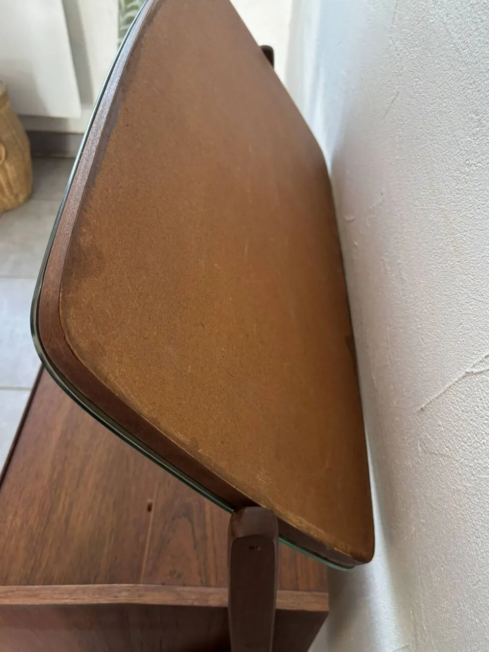 Coiffeuse vintage danoise en teck des années 60 estampillée Ag Spjel Kobber
