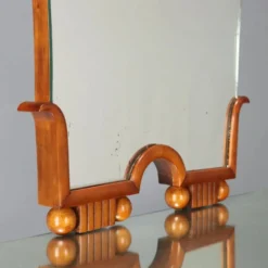 Coiffeuse vintage en acajou teinté avec miroir, Italie, XXe siècle