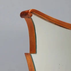 Coiffeuse vintage en acajou teinté avec miroir, Italie, XXe siècle
