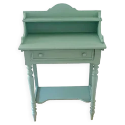Coiffeuse vintage en bois peint