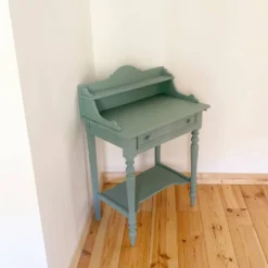 Coiffeuse vintage en bois peint