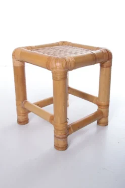 Coiffeuse vintage en faux bambou France des années 1980
