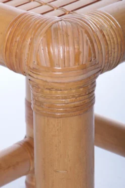 Coiffeuse vintage en faux bambou France des années 1980