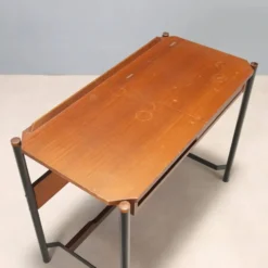Coiffeuse vintage en placage d’acajou design Italie 1960s