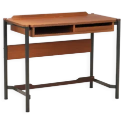Coiffeuse vintage en placage d’acajou design Italie 1960s