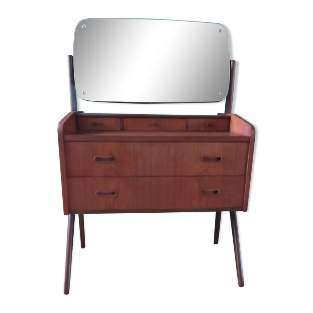 Coiffeuse vintage en teck Danemark 1960