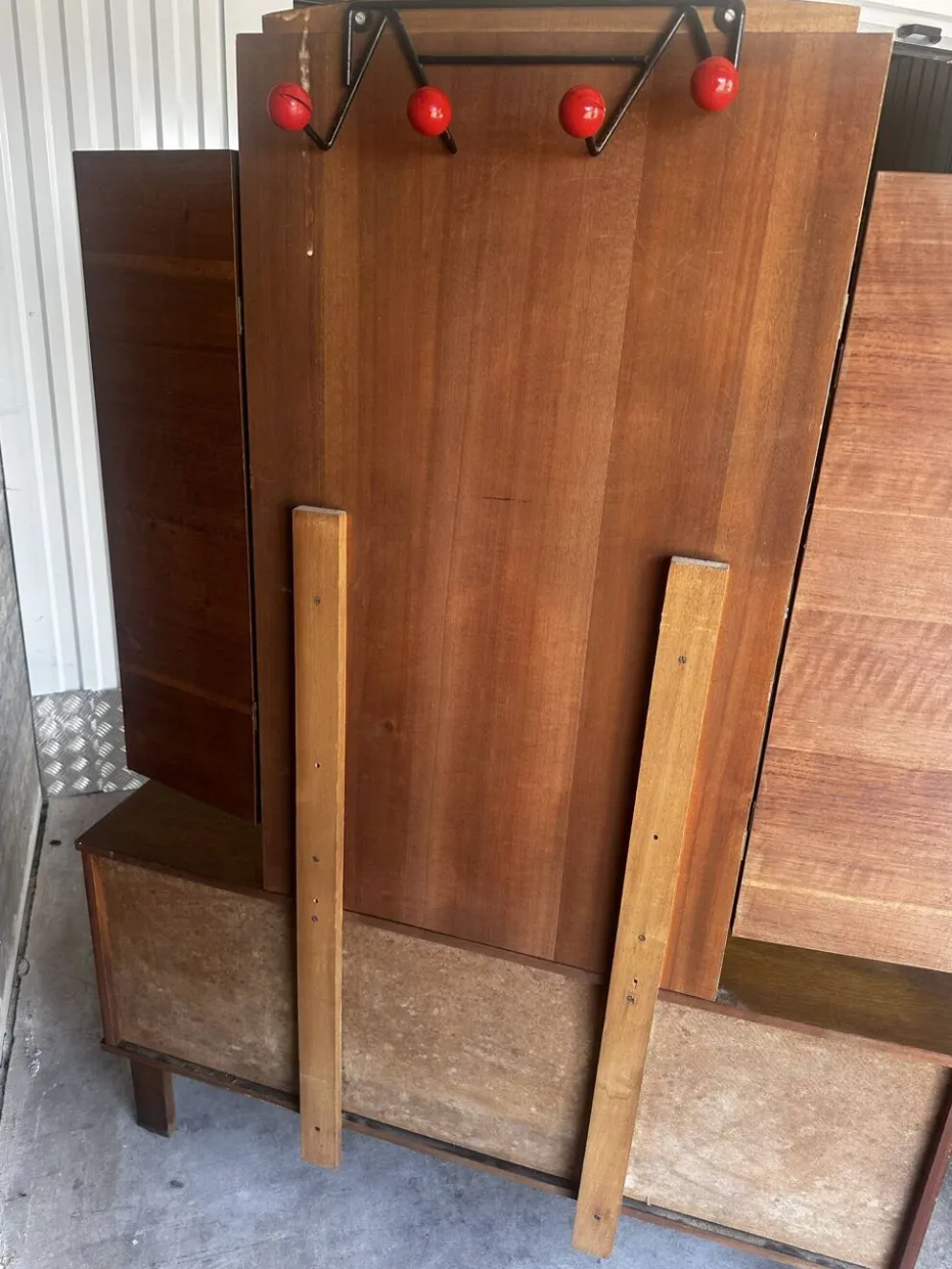 Coiffeuse vintage à miroir triptyque, années 1950