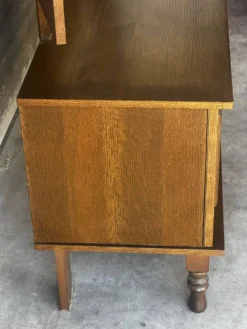 Coiffeuse vintage à miroir triptyque, années 1950